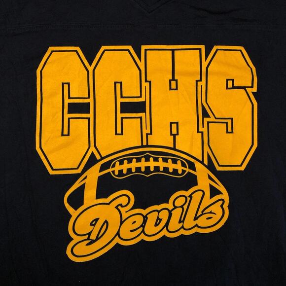 Navy CCHS Devils Football Graphic Number Tee - Picture 3 of 5